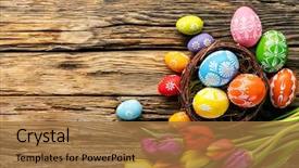  Presentation with tulips - Cool new theme with easter eggs and tulips backdrop and a coral colored foreground