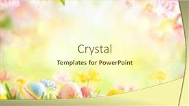  Presentation with summer flowers - Cool new PPT theme with easter-eggs-bunny-and-spring backdrop and a cream colored foreground