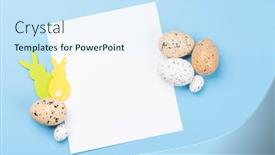  Presentation with decor - Presentation theme consisting of easter-eggs-decor-and-blank background and a  colored foreground