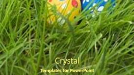  Presentation with hidden - PPT layouts consisting of easter eggs hidden in the grass background and a tawny brown colored foreground