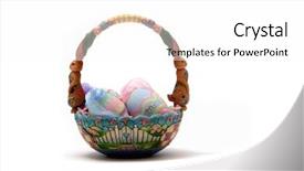  Presentation with easter basket - Presentation theme with easter eggs in a basket background and a white colored foreground