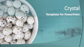  Presentation with aqua - Slide deck with pastel teal - easter eggs in a cup background and a teal colored foreground