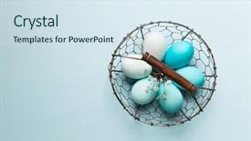  Presentation with wire ropes - Amazing theme having easter eggs in a wire backdrop and a sky blue colored foreground