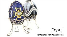  Presentation with ion - Slide set featuring easter eggs in metal holder background and a white colored foreground