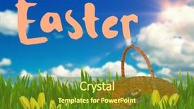  Presentation with eggs egg carton egg box - Cool new PPT layouts with easter eggs in paper nest backdrop and a tawny brown colored foreground