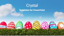  Presentation with pistachio texture nuts green fresh - Cool new PPT layouts with easter eggs on fresh green backdrop and a  colored foreground