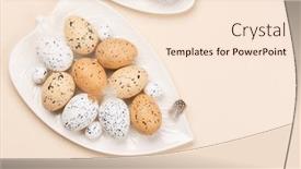  Presentation with quail - Slide deck featuring easter-eggs-on-plate-over background and a lemonade colored foreground