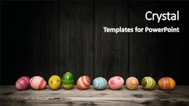  Presentation with easter - Audience pleasing PPT layouts consisting of easter eggs on wooden background backdrop and a black colored foreground