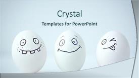  Presentation with facial scrubs - PPT theme having easter eggs with different background and a sky blue colored foreground