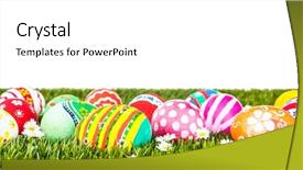  Presentation with border flower - Colorful presentation design enhanced with easter eggs with flower backdrop and a white colored foreground