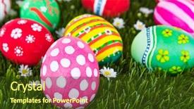  Presentation with flower border - Amazing presentation theme having easter eggs with flower backdrop and a tawny brown colored foreground
