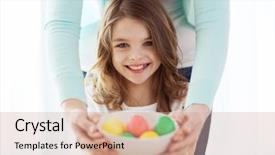  Presentation with holy family the child jesus - Slide set enhanced with easter family holiday and child background and a coral colored foreground