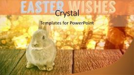  Presentation with tranquil - Audience pleasing presentation design consisting of easter greeting against tranquil autumn scene in forest backdrop and a blonde colored foreground