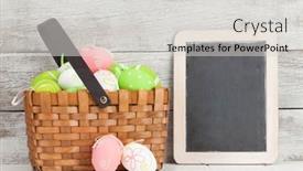  Presentation with greeting card - Presentation theme with easter-greeting-card-with-colorful background and a light gray colored foreground