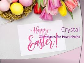 Easter Greeting Card With Easter PPT template 1 | CrystalGraphics