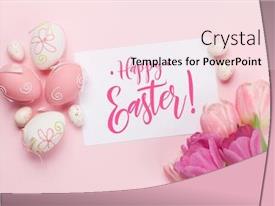 Easter Greeting Card With Easter PPT template 41 | CrystalGraphics