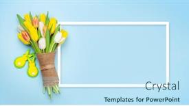  Presentation with greeting card - Amazing slide set having easter-greeting-card-with-easter backdrop and a sky blue colored foreground