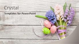  Presentation with greeting card - Presentation theme with easter-greeting-card-with-easter background and a white colored foreground