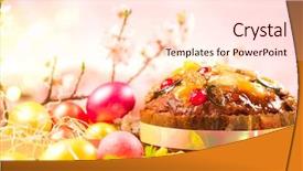  Presentation with colorful finger painted hands - Audience pleasing presentation consisting of easter holiday food border design backdrop and a lemonade colored foreground