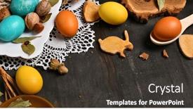  Presentation with dark space - PPT layouts featuring easter-holiday-still-life background and a dark gray colored foreground