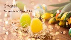  Presentation with holidays - Audience pleasing theme consisting of easter-holidays-tradition-and-object backdrop and a lemonade colored foreground