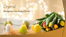  Presentation with tulip - Slide deck featuring easter-holidays-tradition-and-object background and a lemonade colored foreground