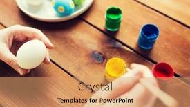  Presentation with holidays - Slide deck consisting of easter-holidays-tradition-and-people background and a coral colored foreground