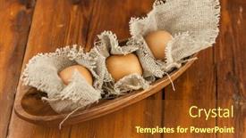  Presentation with rustic spring - PPT theme consisting of easter-in-a-rustic-natural background and a tawny brown colored foreground