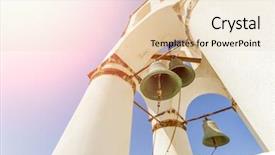  Presentation with church blue - Audience pleasing slide set consisting of easter island - traditional blue dome church backdrop and a lemonade colored foreground