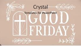  Presentation with crucifix - Colorful presentation theme enhanced with easter message against crucifix casting backdrop and a lemonade colored foreground