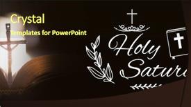  Presentation with crucifix - Amazing presentation theme having easter message against crucifix backdrop and a wine colored foreground