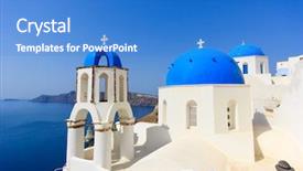  Presentation with greece blue - PPT theme with  background and a  colored foreground