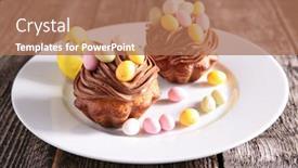  Presentation with muffin - Audience pleasing presentation consisting of easter-muffin backdrop and a coral colored foreground