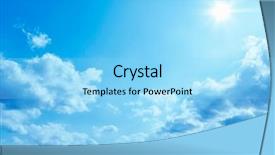  Presentation with sun rays on blue sky - PPT theme featuring easter peace - bright blue sky with sun background and a  colored foreground