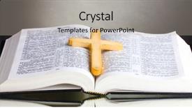  Presentation with open bible - Beautiful slide set featuring easter religious - russian open holy bible backdrop and a mint green colored foreground