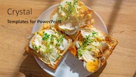  Presentation with easter - Cool new slides with easter-sandwiches-with-egg backdrop and a yellow colored foreground