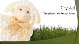  Presentation with counting sheep - Colorful slide set enhanced with easter sheep and grass backdrop and a white colored foreground