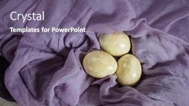  Presentation with neutral colors - Slide set featuring easter-spring-still-life background and a violet colored foreground