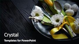  Presentation with black ceramic - Amazing slide set having easter spring table dishware composition backdrop and a wine colored foreground