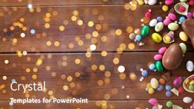  Presentation with confectionery - Slide deck consisting of easter-sweets-and-confectionery-concept background and a tawny brown colored foreground