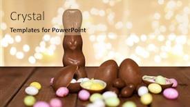  Presentation with confectionery - PPT layouts with easter-sweets-and-confectionery-concept background and a lemonade colored foreground