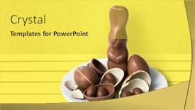  Presentation with confectionery - Slides consisting of easter-sweets-and-confectionery-concept background and a yellow colored foreground