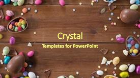  Presentation with confectionery - PPT theme enhanced with easter sweets and confectionery concept background and a tawny brown colored foreground