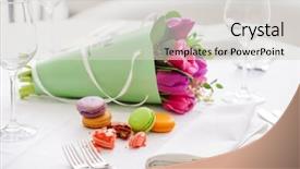  Presentation with easter - Slides with easter table background and a light gray colored foreground