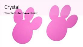  Presentation with tracks - Amazing slide deck having easter theme pink bunny tracks backdrop and a  colored foreground