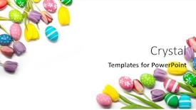  Presentation with frame border - PPT layouts with easter-tulips-and-eggs-isolated background and a white colored foreground