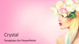  Presentation with summer winter autumn spring - PPT layouts with easter wide - spring woman beauty summer model background and a light gray colored foreground