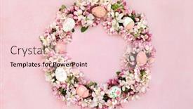  Presentation with horticulture spring easter - Presentation theme with easter-wreath-with-spring-apple background and a lemonade colored foreground