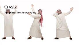  Presentation with arabic music arab man playing - Beautiful presentation featuring eastern dance - happy arab man isolated backdrop and a cream colored foreground