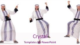  Presentation with arab israeli conflict - Cool new slides with eastern dance - male arab isolated on white backdrop and a lemonade colored foreground